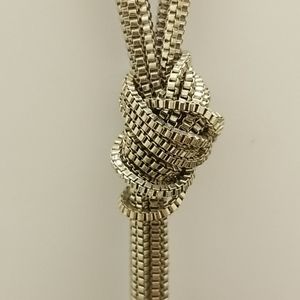 Macy's Knotted link 21" silver necklace